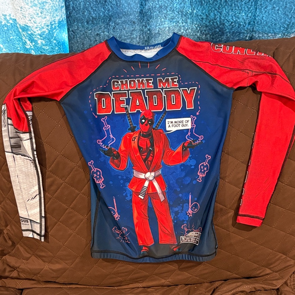 Deadpool Graphic Long Sleeve jiujitsu rashguard